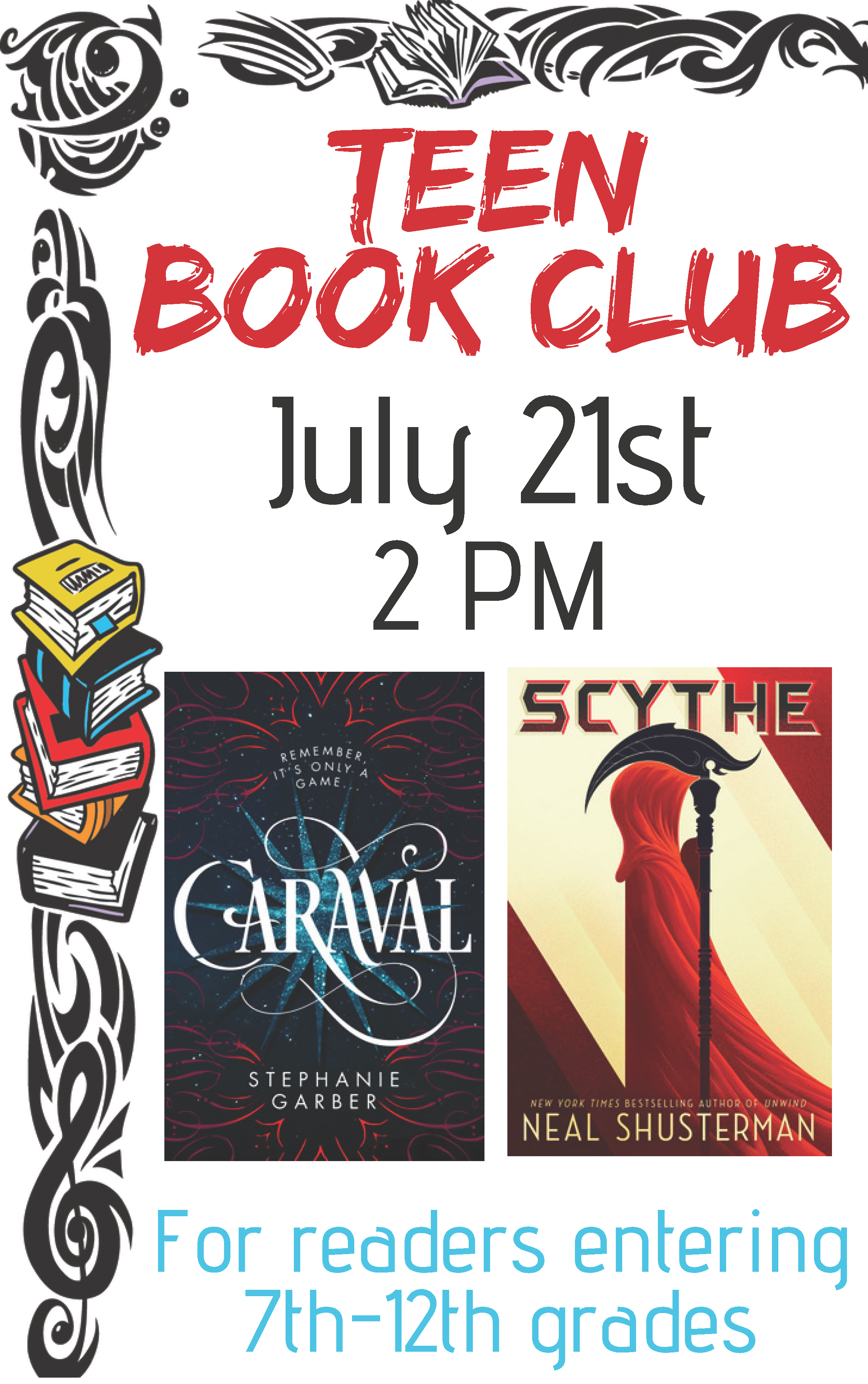 Teen Book Club July 21st